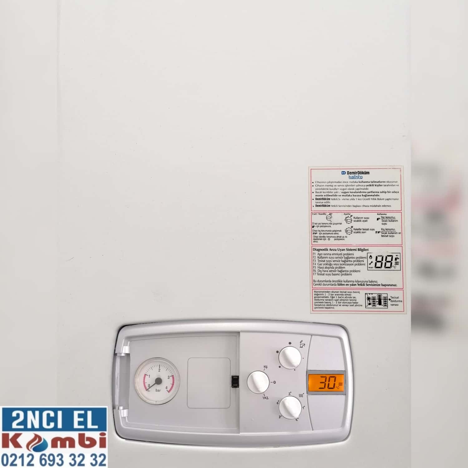 İkinci El Kombi Demirdöküm Kalisto 24 kW Hermetik Kombi
